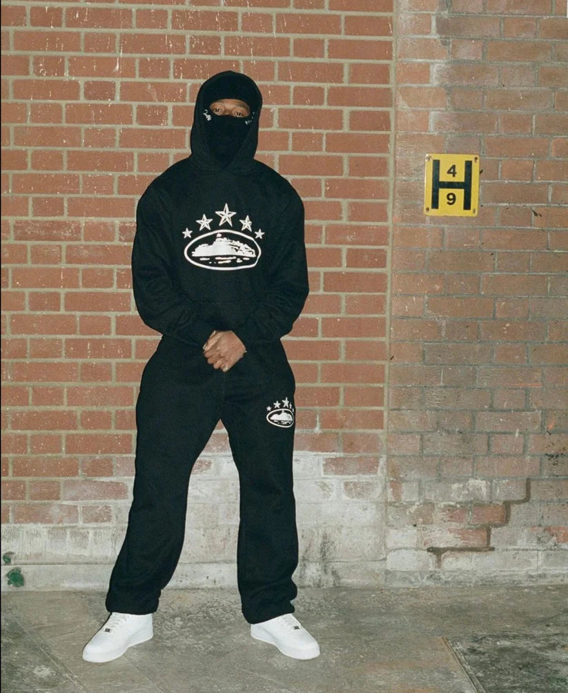 Corteiz 5 Starz Alcatraz Hoodie - (BLACK)