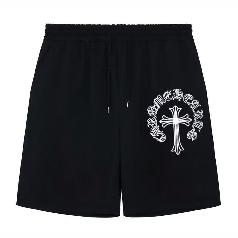 CHROME HEARTS PAINT DRIP SHORTS BLACK