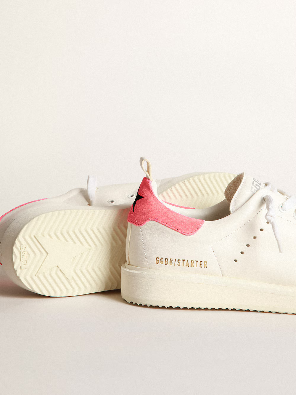 Golden Goose Starter Sneaker – White & Pink Heel Tab