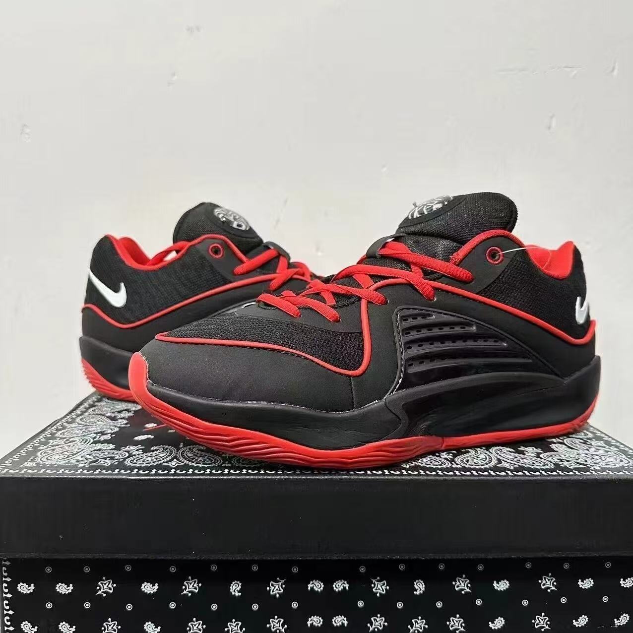 NIKE KD 16 x black and red