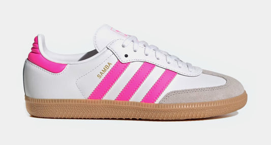 Samba OG Grade School Lifestyle Shoes (Cloud White/Lucid Pink/Gum)