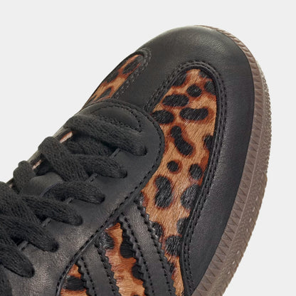 Samba OG Cheetah Womens Lifestyle Shoes (Core Black/Collegiate Green/Cream White)