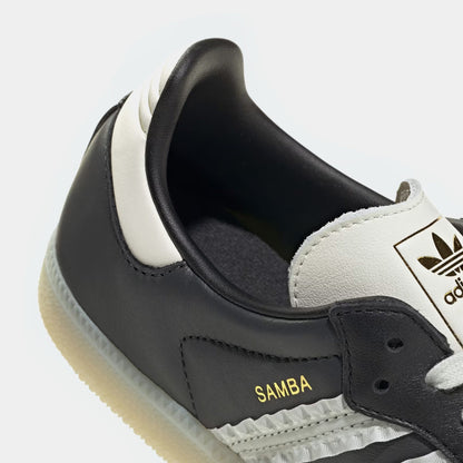 Samba OG Ruffled 3 Stripes Womens Lifestyle Shoes (Carbon/Off White/Core Black)