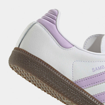 Samba OG Grade School Lifestyle Shoes (White/Gum/Powder Purple)