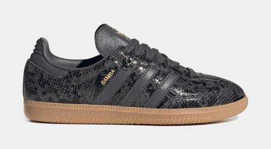 Samba OG Faux Snakeskin Womens Lifestyle Shoes (Black/Gum)