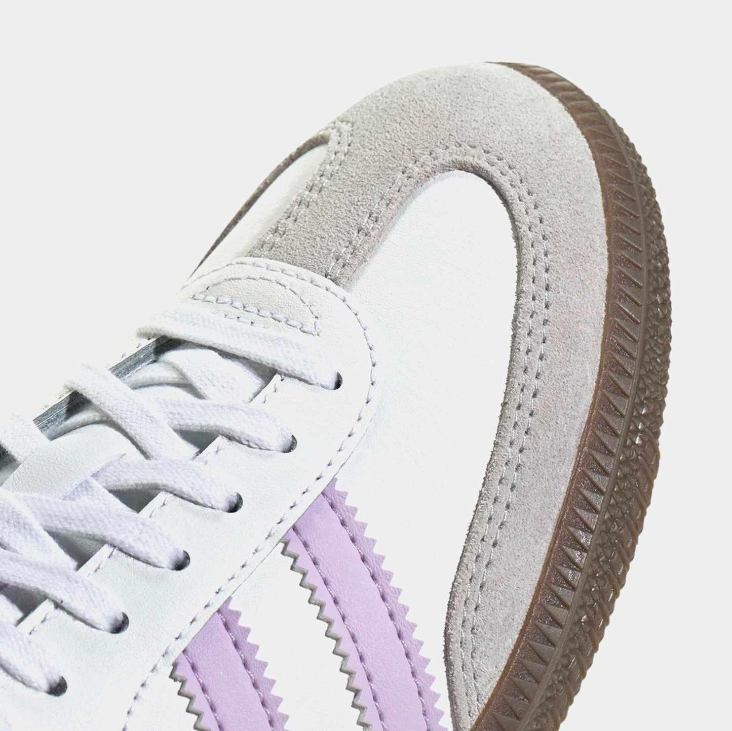 Samba OG Grade School Lifestyle Shoes (White/Gum/Powder Purple)