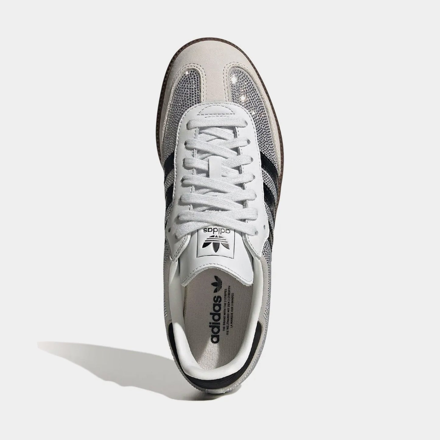 Samba OG Rhinestone Womens Lifestyle Shoes (Crystal White/Crystal White/Silver Metallic)