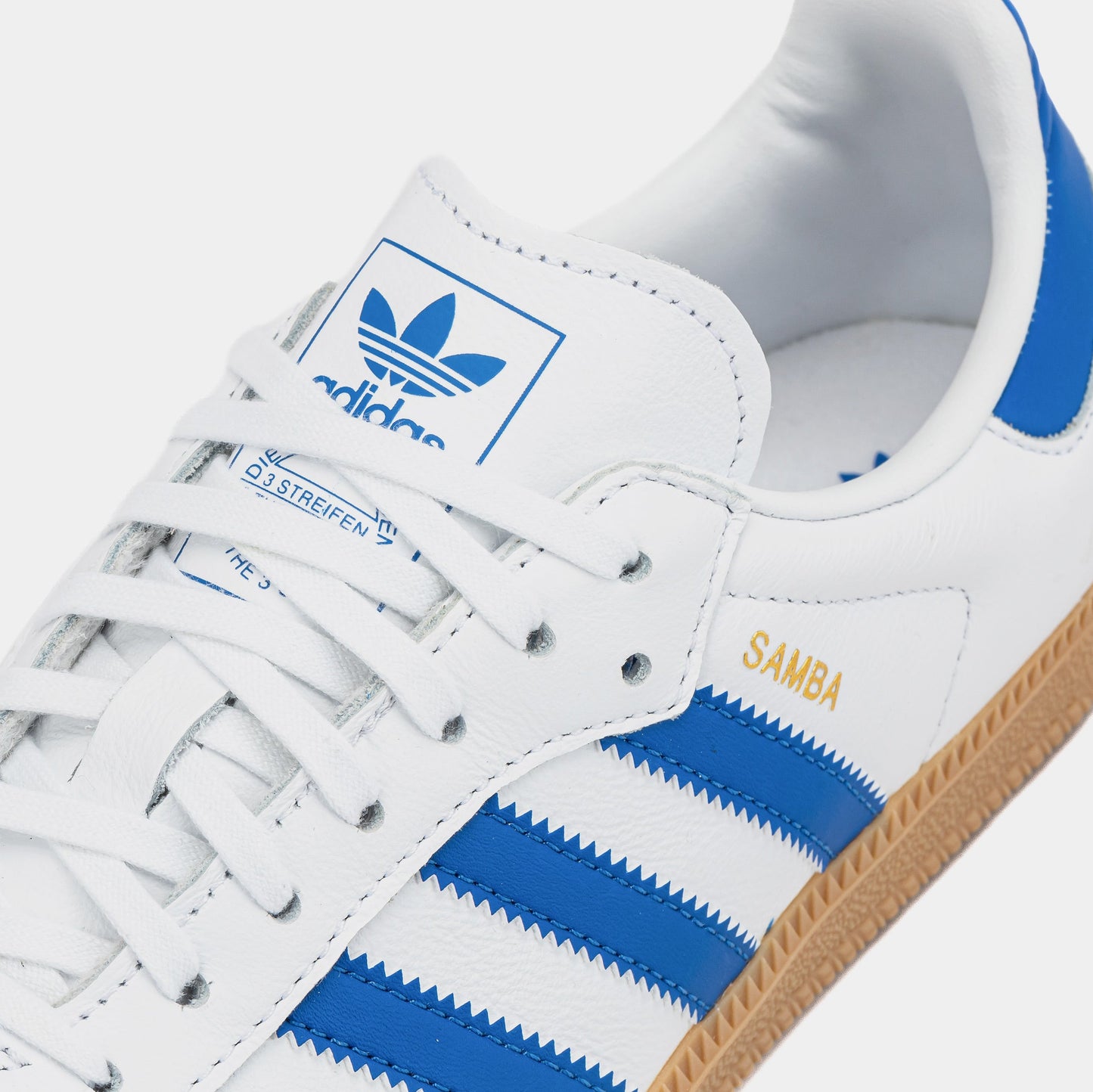 Samba OG Grade School Lifestyle Shoes (Cloud White/Blue/Gum)