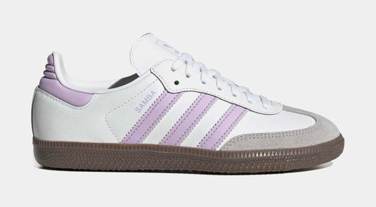 Samba OG Grade School Lifestyle Shoes (White/Gum/Powder Purple)