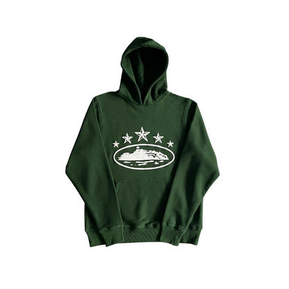Corteiz 5 Starz Alcatraz Hoodie - (GREEN)
