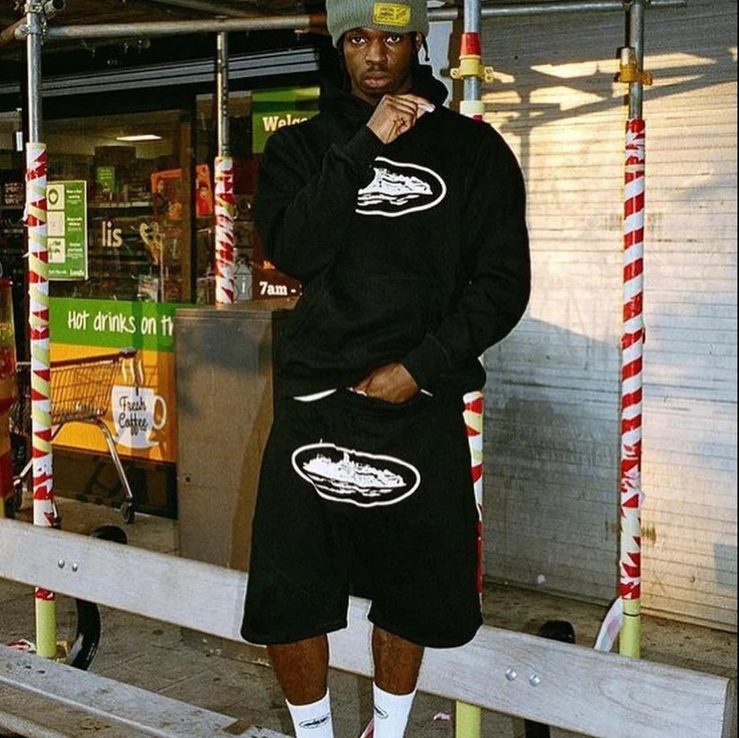 Corteiz Alcatraz Hoodie - (BLACK)