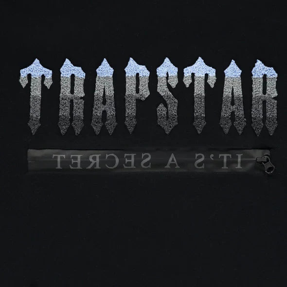 Trapstar Chenille Decoded 2.0 Hooded Tracksuit - Black / Ice Blue
