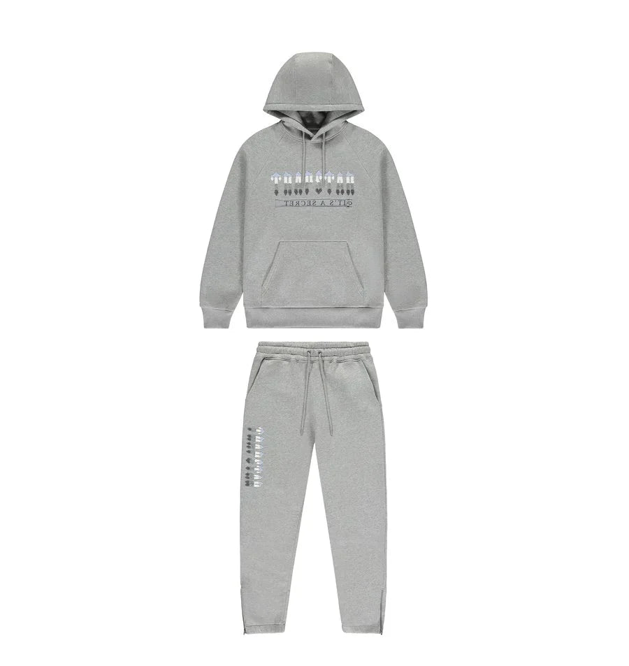 Trapstar Chenille Decoded 2.0 Hooded Tracksuit - Grey / Ice Blue