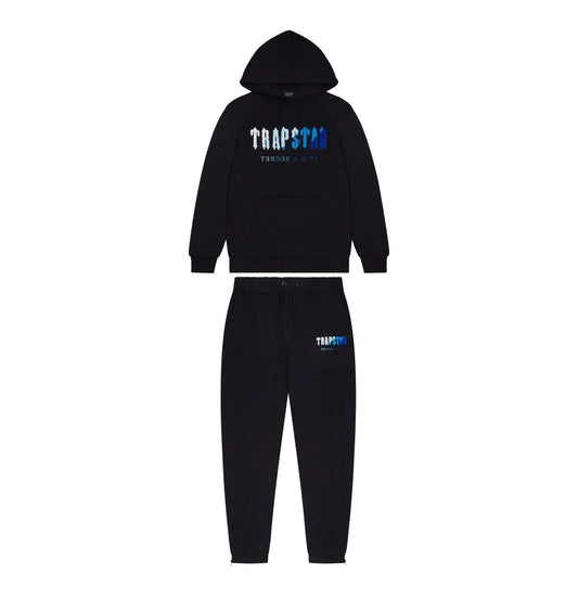 Trapstar Chenille Decoded Hooded Tracksuit - Black Ice Flavours Edition