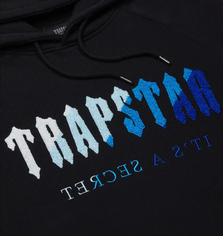 Trapstar Chenille Decoded Hooded Tracksuit - Black Ice Flavours Edition