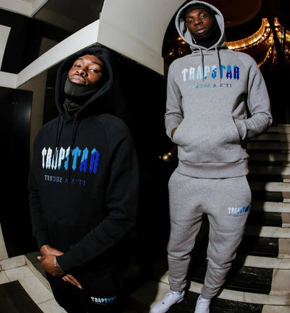 Trapstar Chenille Decoded Hooded Tracksuit - Black Ice Flavours Edition
