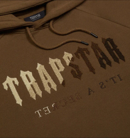 Trapstar Chenille Decoded Hooded Tracksuit - Earth Brown