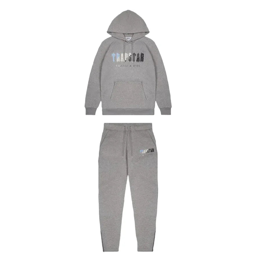 Trapstar Chenille Decoded Hooded Tracksuit - Grey Ice Flavours Edition
