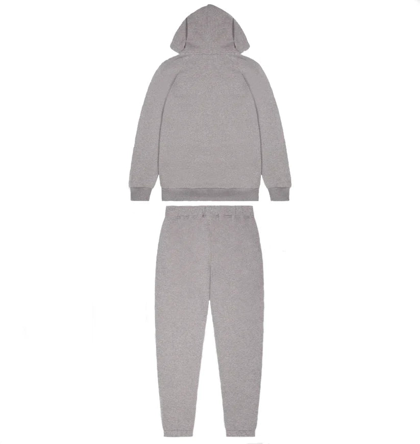 Trapstar Chenille Decoded Hooded Tracksuit - Grey/Red