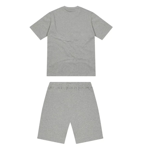 Trapstar Chenille Decoded Short Set - Grey/Orange