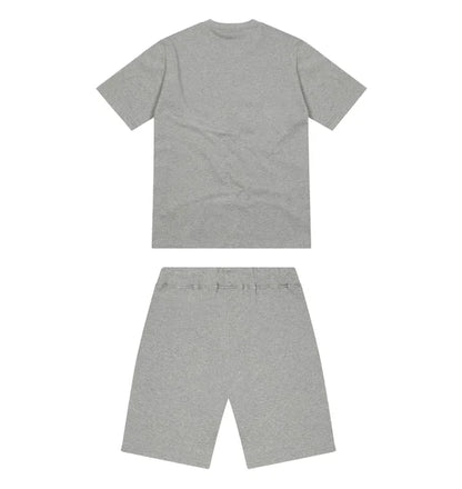 Trapstar Chenille Decoded Short Set - Grey/Orange