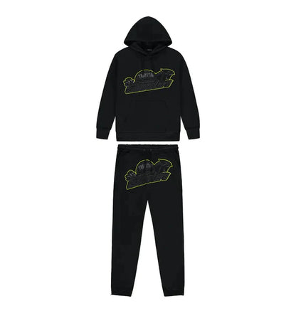 Trapstar Shooters Hooded Tracksuit - Black Lime