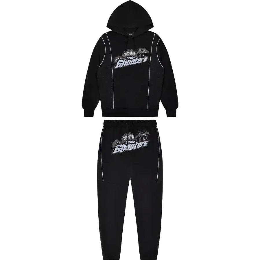 Trapstar Shooters Technical Hooded Tracksuit - Black/Blue