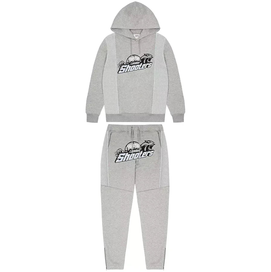 Trapstar Shooters Technical Hooded Tracksuit - Grey/Blue