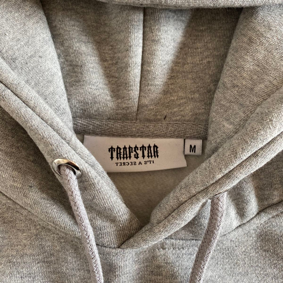 Trapstar V-Stripe Hooded Tracksuit - Grey / White / Black
