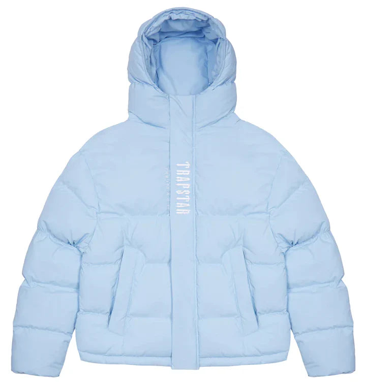 Trapstar Decoded Hooded Puffer Jacket 2.0 - Ice Blue