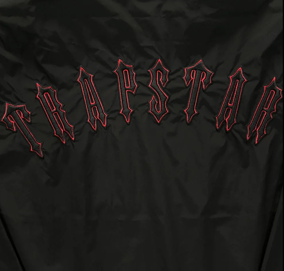 Trapstar Irongate Windbreaker Jacket - Black/Red