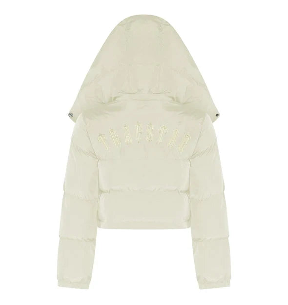Trapstar Women's Irongate Detachable Hooded Puffer Jacket - Cream