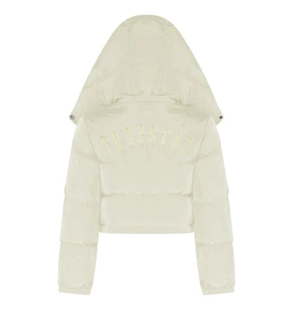 Trapstar Women's Irongate Detachable Hooded Puffer Jacket - Cream