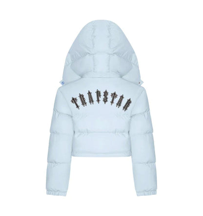 Trapstar Women's Irongate Detachable Hooded Puffer Jacket - Ice Blue