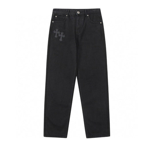 CHROME HEARTS DOUBLE CROSS JEANS BLACK