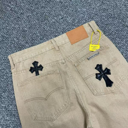 CHROME HEARTS JEANS BROWN
