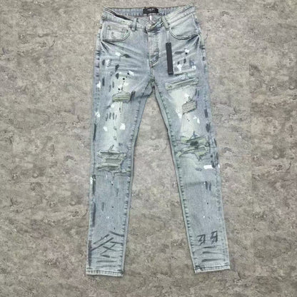 AMIRI MX1 PAINTER JEANS BLUE