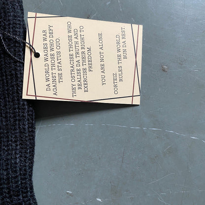 CORTEIZ KNIT BALACLAVA BLACK WHITE