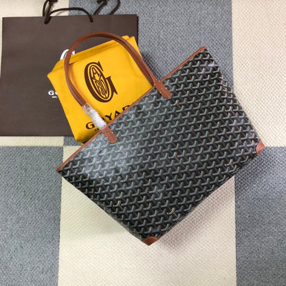 GOYARD ARTOIS PM TOTE BAG BLACK & TAN