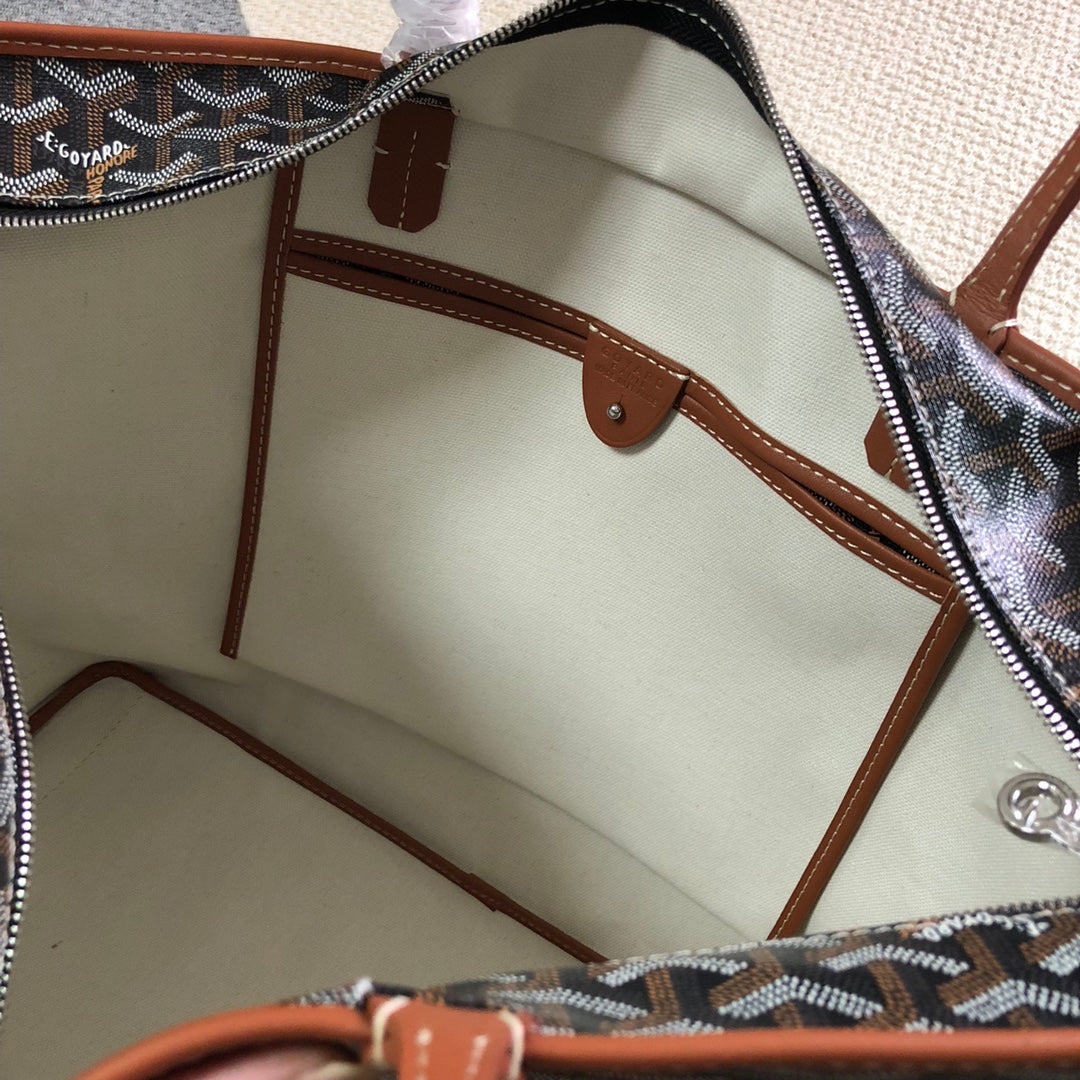 GOYARD ARTOIS PM TOTE BAG BLACK & TAN