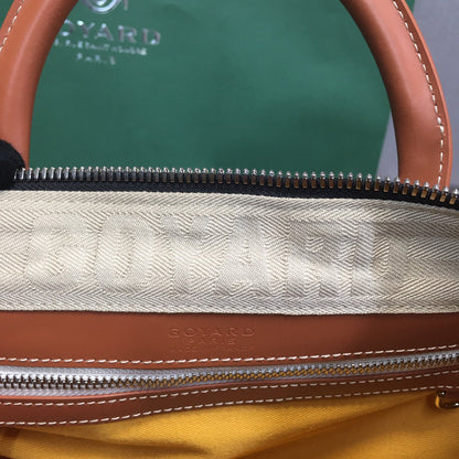GOYARD BOSTON 50 TRAVEL BAG BLACK & TAN