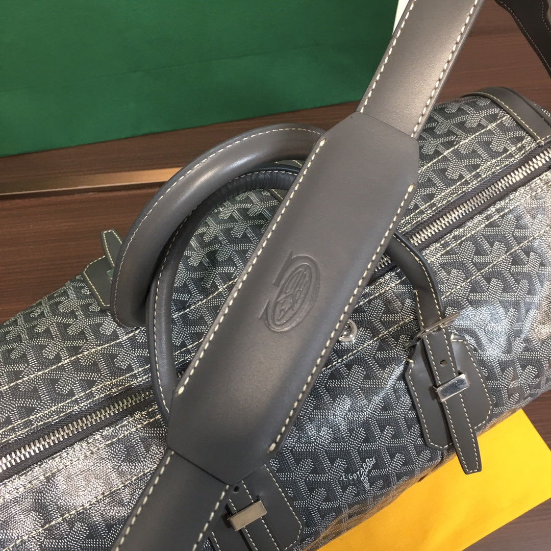 GOYARD BOSTON 50 TRAVEL BAG GREY