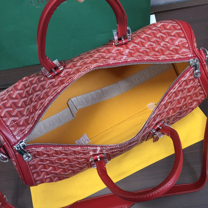 GOYARD BOSTON 50 TRAVEL BAG RED