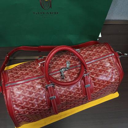 GOYARD BOSTON 50 TRAVEL BAG RED