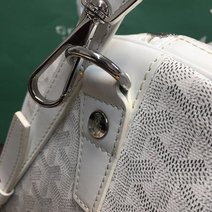 GOYARD BOSTON 50 TRAVEL BAG WHITE