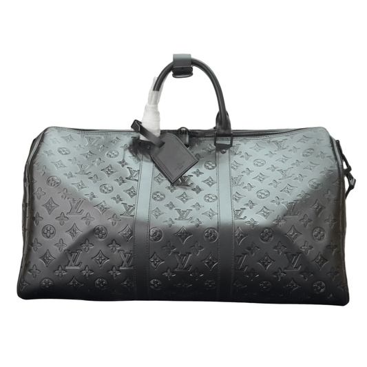 LOUIS VUITTON KEEPBALL 50 BLACK LEATHER TRAVEL BAG