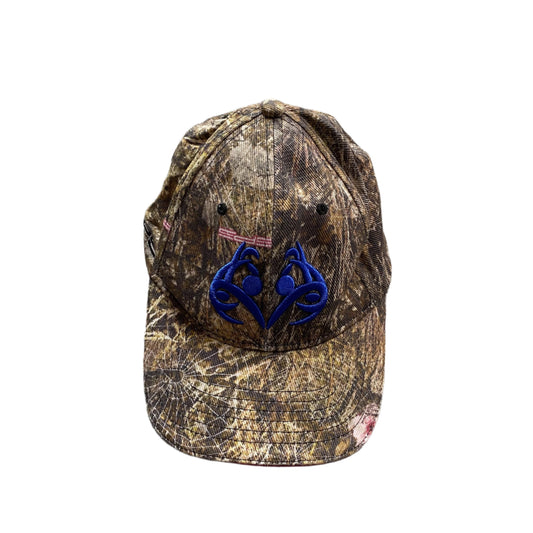 SP5DER BLUE LOGO CAP REAL TREE CAMO