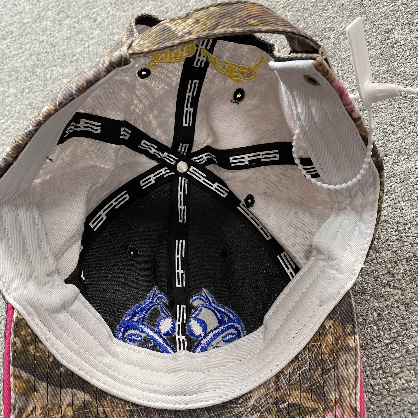 SP5DER BLUE LOGO CAP REAL TREE CAMO