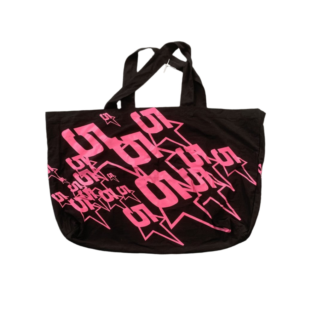 SP5DER OVERSIZED TOTE BAG BLACK
