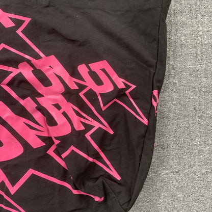 SP5DER OVERSIZED TOTE BAG BLACK